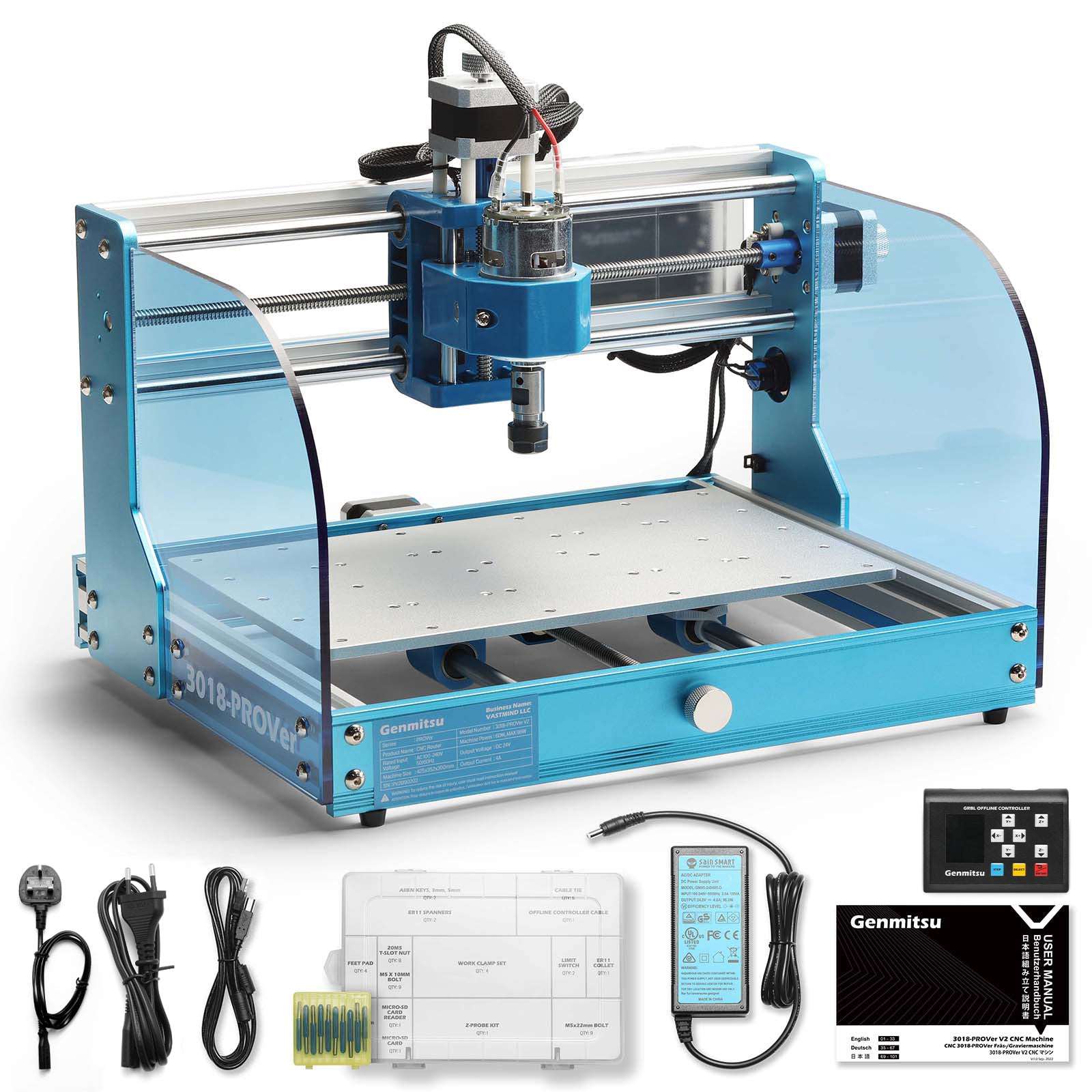 Genmitsu - 3018-PROVer V2 Semi-Assembled Desktop CNC Router Kit