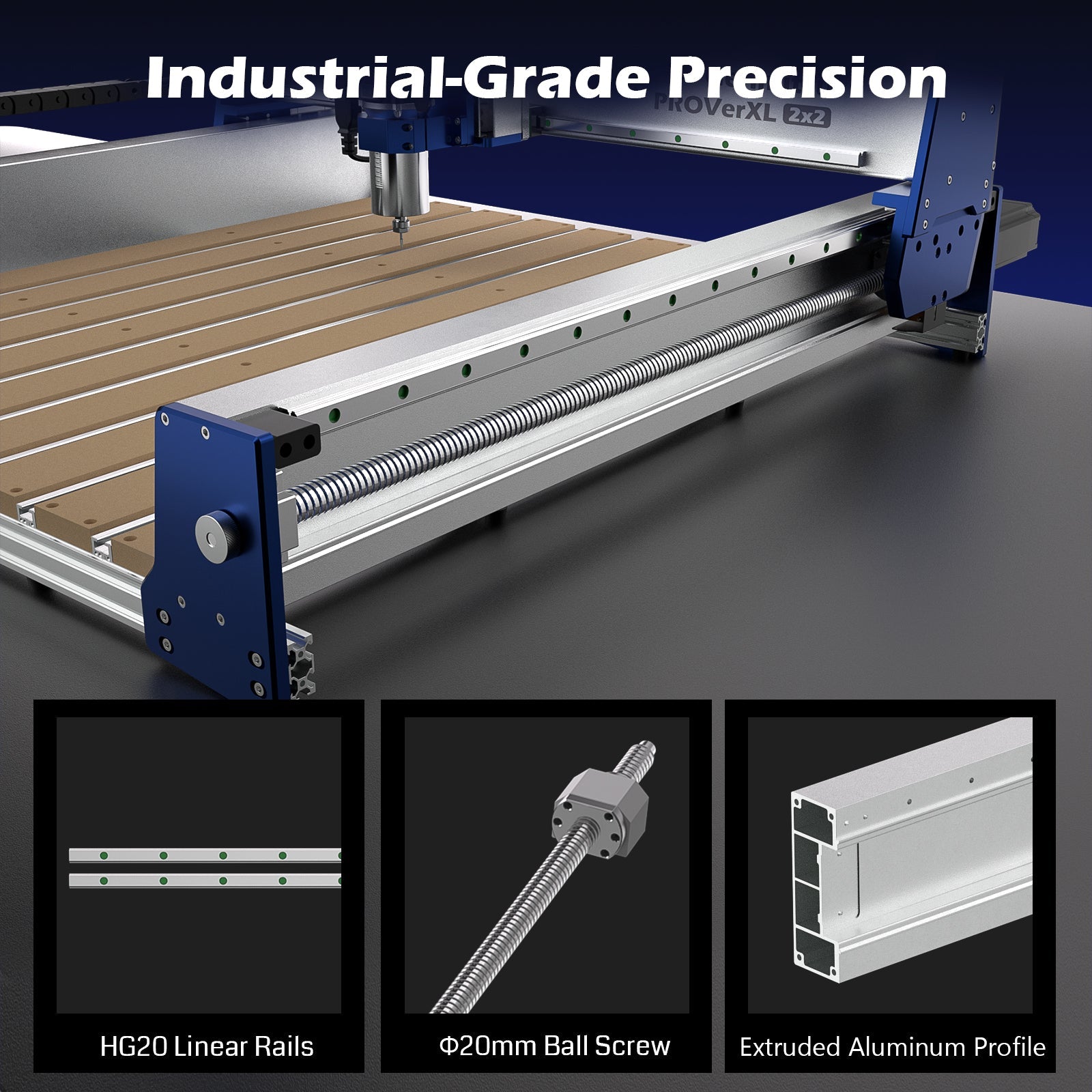 Genmitsu - PROVerXL 2x2 Professional Benchtop CNC Router Bundle with Vectric Software