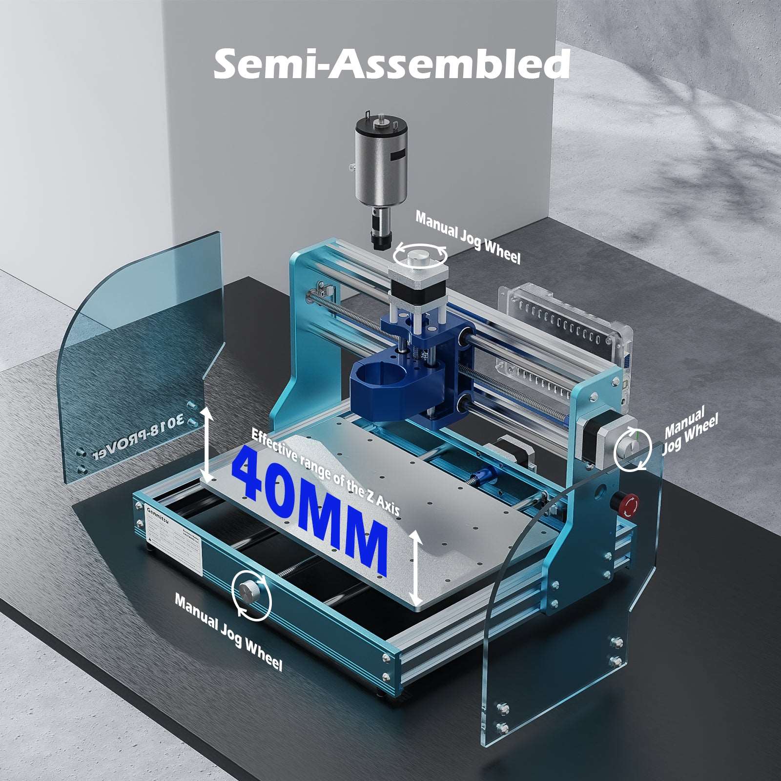 Genmitsu - 3018-PROVer V2 Semi-Assembled Desktop CNC Router Kit