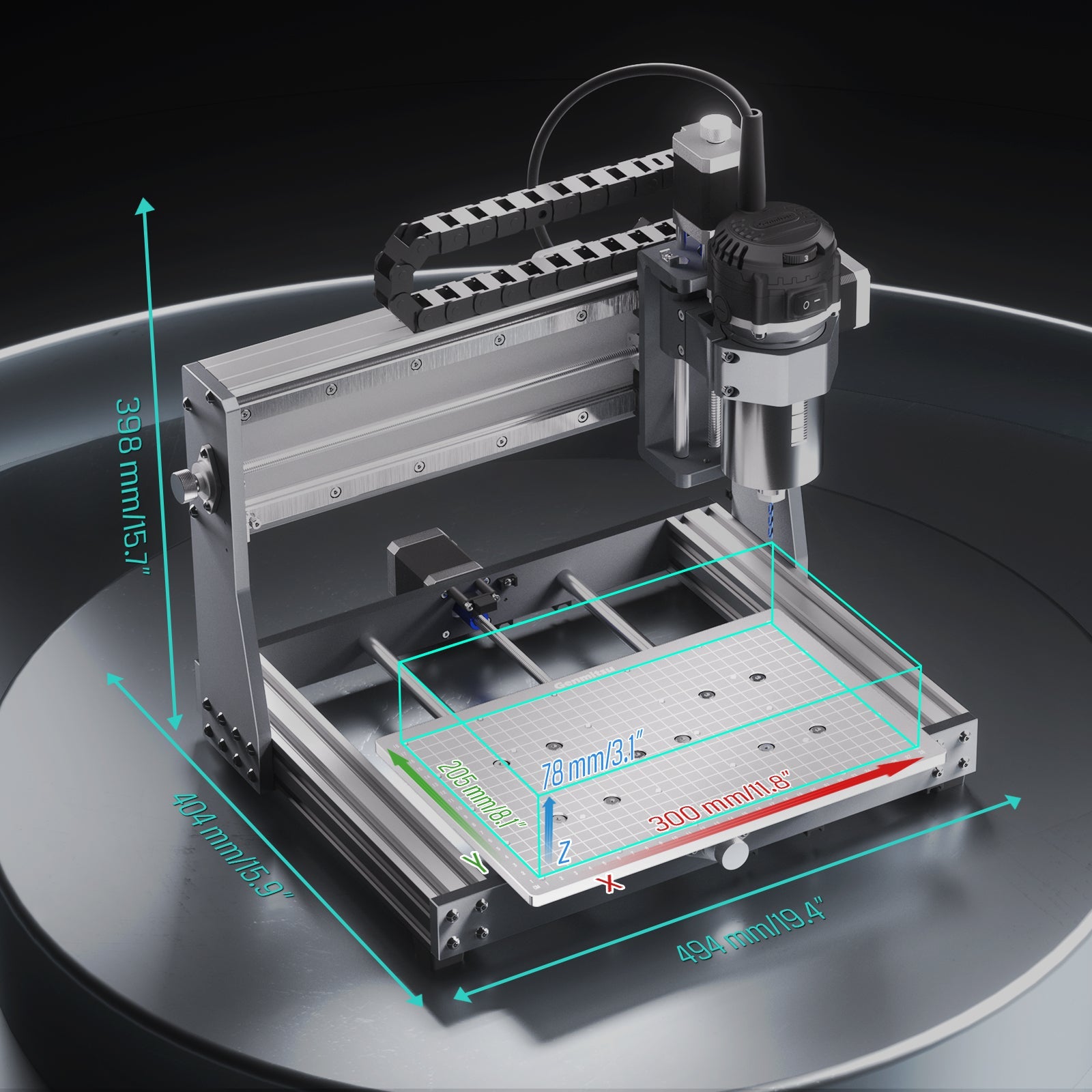 Genmitsu 3020-PRO Ultra Desktop CNC Router with Heavy-Duty 710W Spindle