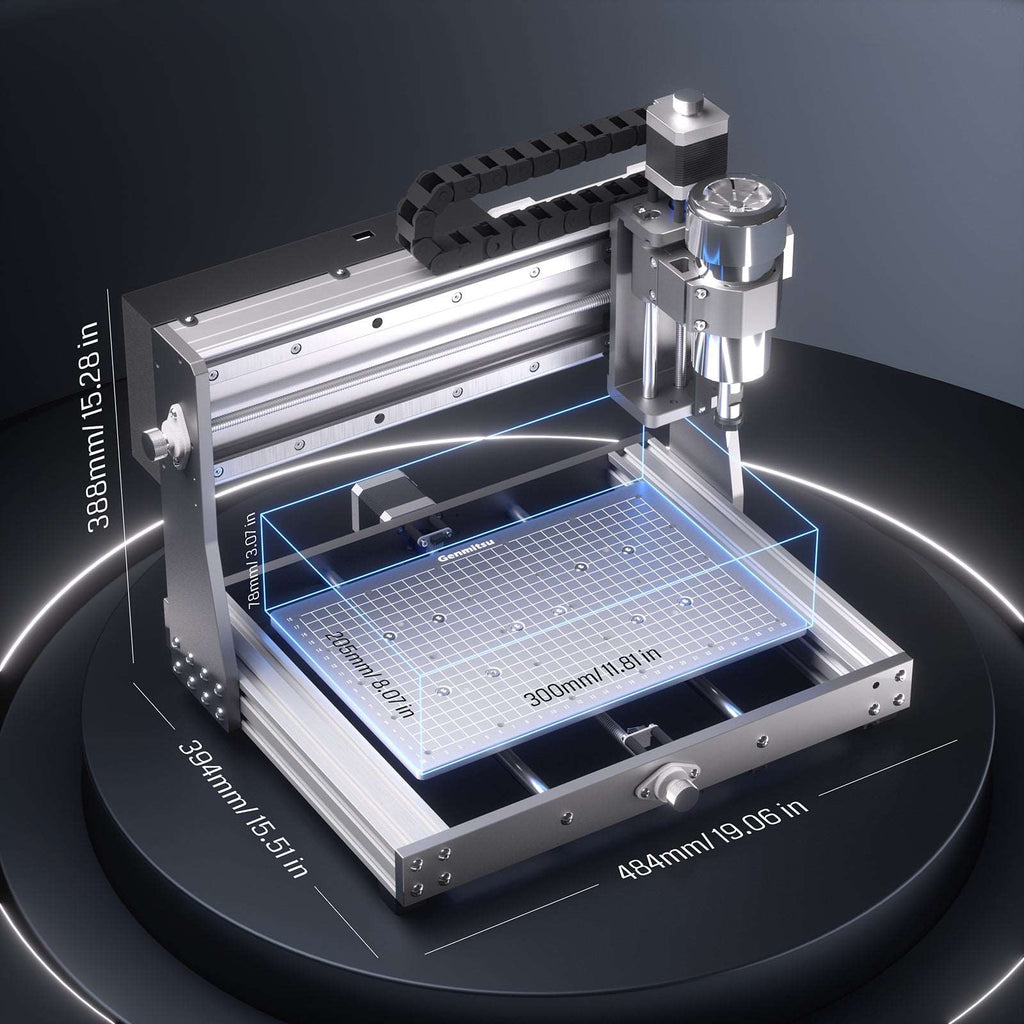 Genmitsu - 3020-PRO MAX V2 All-Metal CNC Router Machine for Metal, Wood, and Acrylic