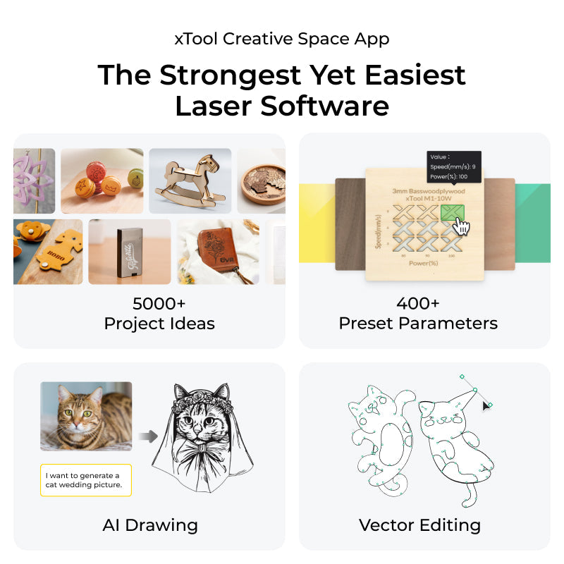 xTool S1 Enclosed Diode Laser Cutter | High-Precision Desktop Laser