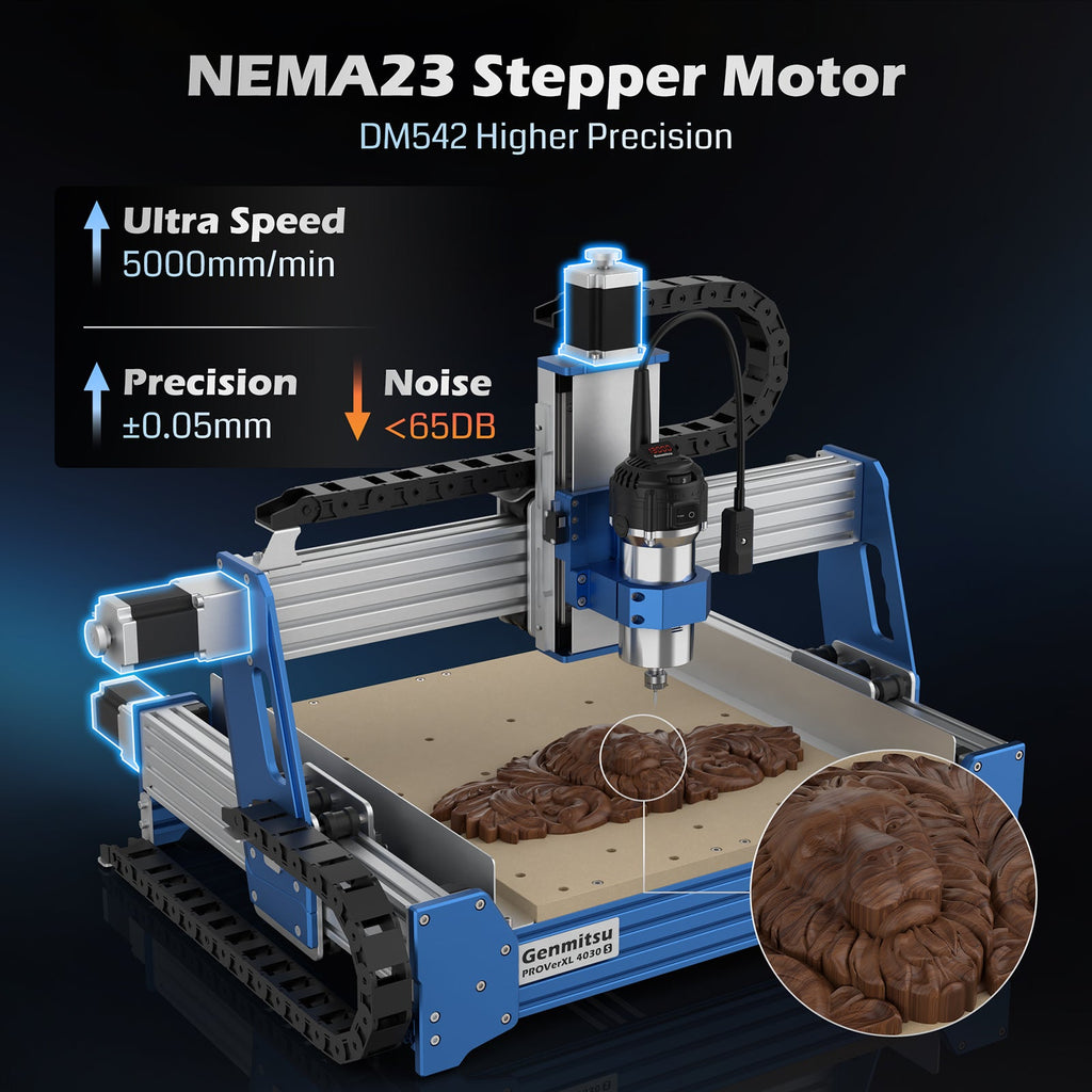 Genmitsu PROVerXL 4030S CNC Router | 710W High-Power Desktop Machine