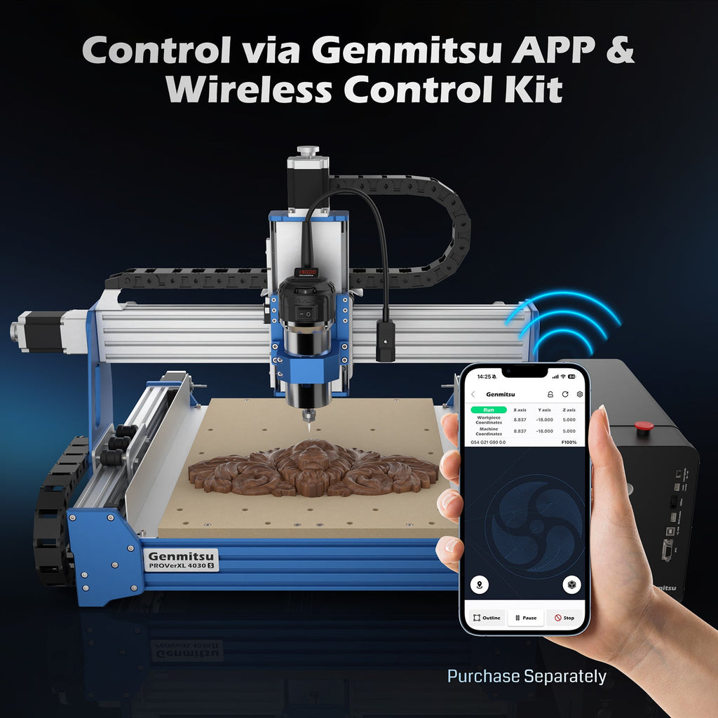 Genmitsu PROVerXL 4030S CNC Router | 710W High-Power Desktop Machine