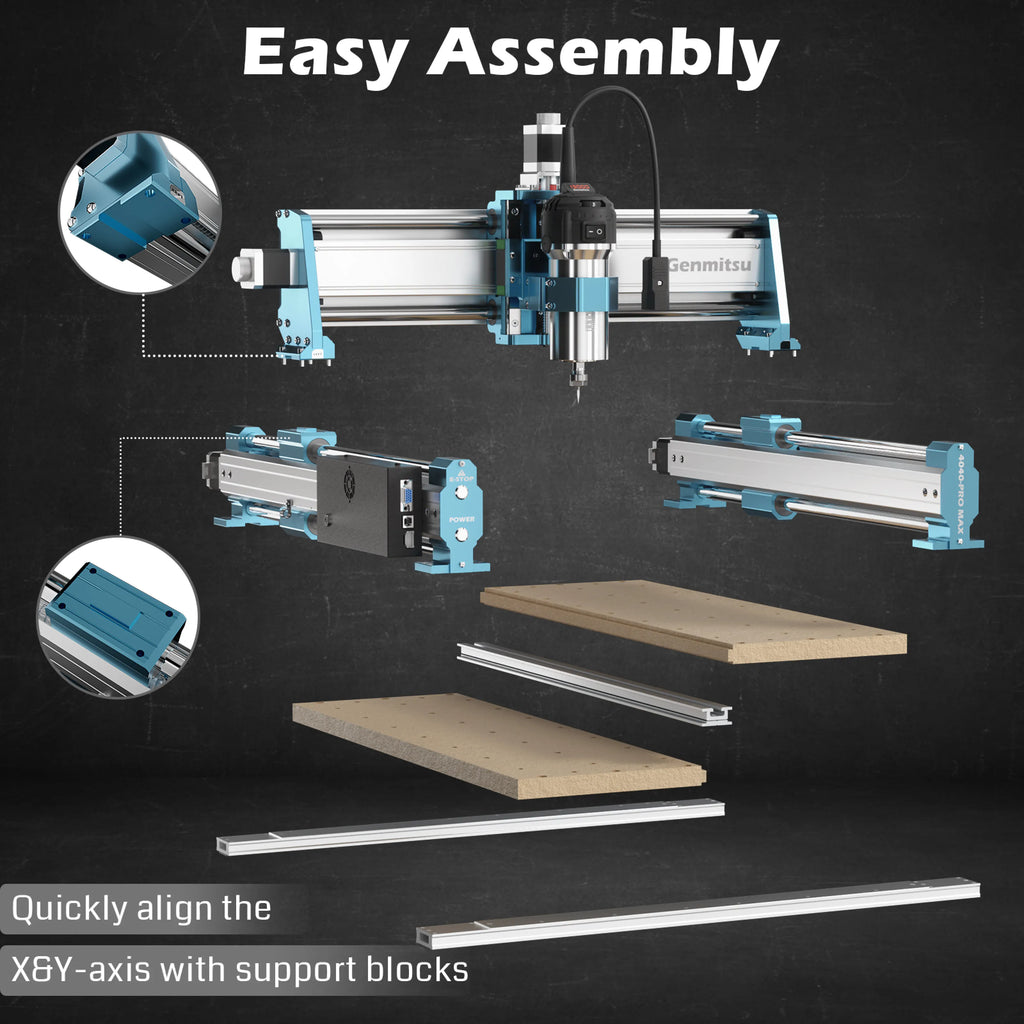 Genmitsu 4040-PRO MAX CNC Router with Vectric V-Carve & 710W Trimmer