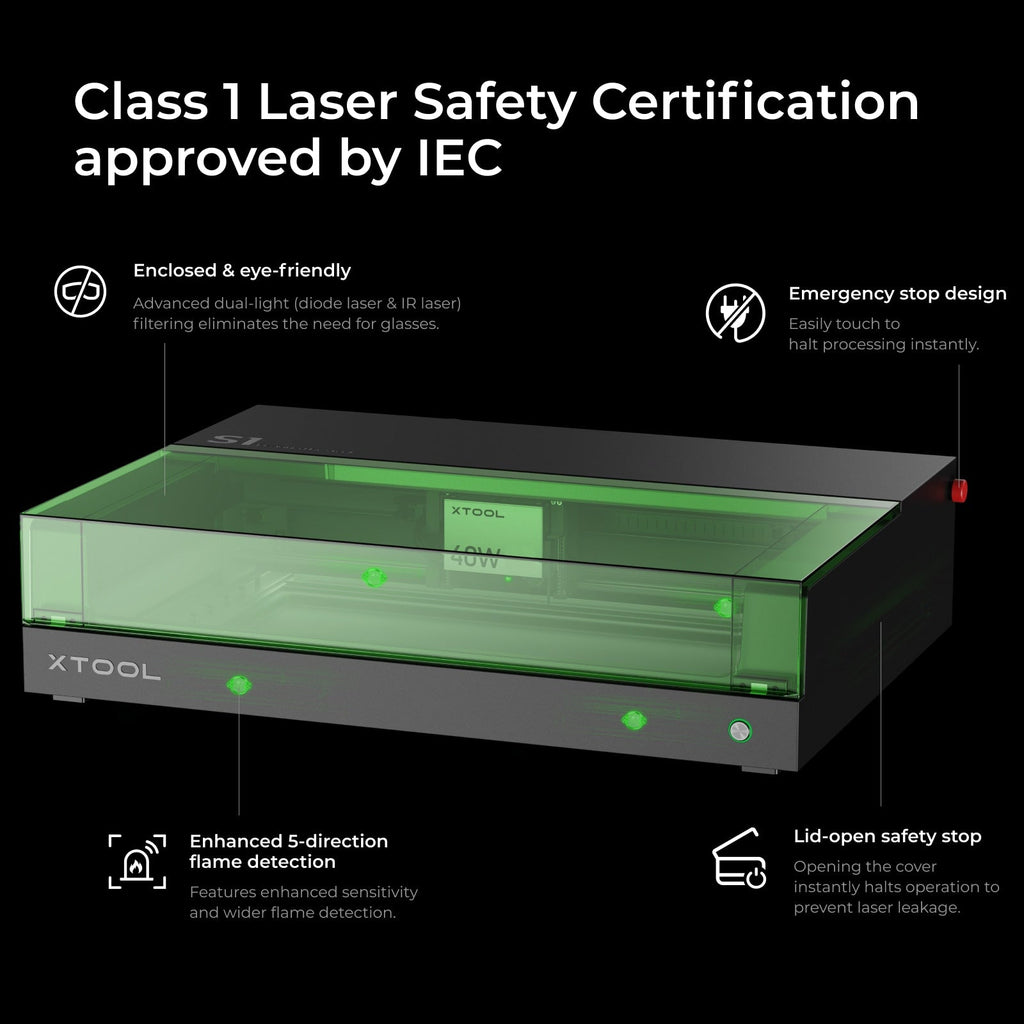 xTool S1 Enclosed Laser Engraver & 1064nm IR Module Kit