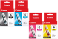 New, Pre-Owned - Canon BCI-6 Black & Color Ink Cartridges, 4 Pack