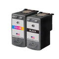 U.S. Remanufactured for Canon PG-40 Black / CL-41 Color Ink Cartridge Combo Pack