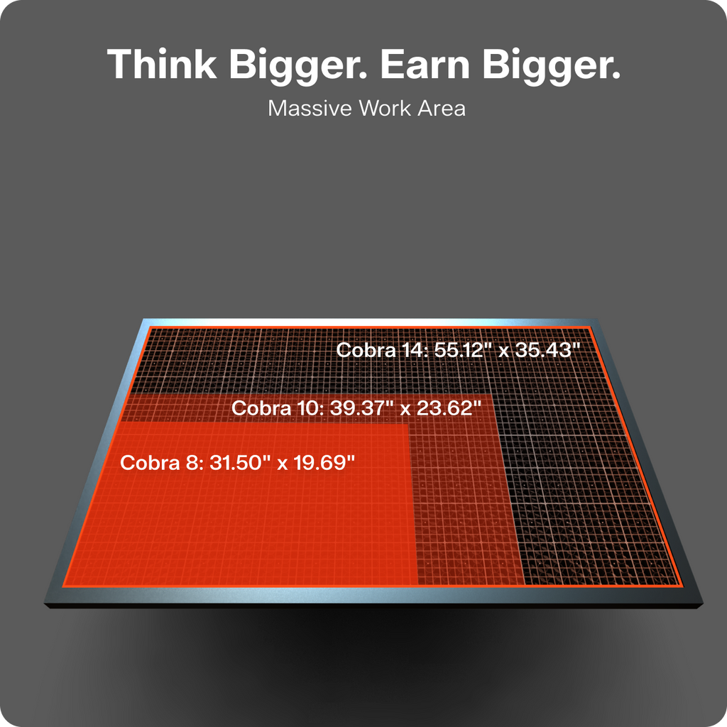 OneLaser Cobra™ 8 Workshop Essential 90W CO₂ Laser Engraver & Cutter (800x500mm)