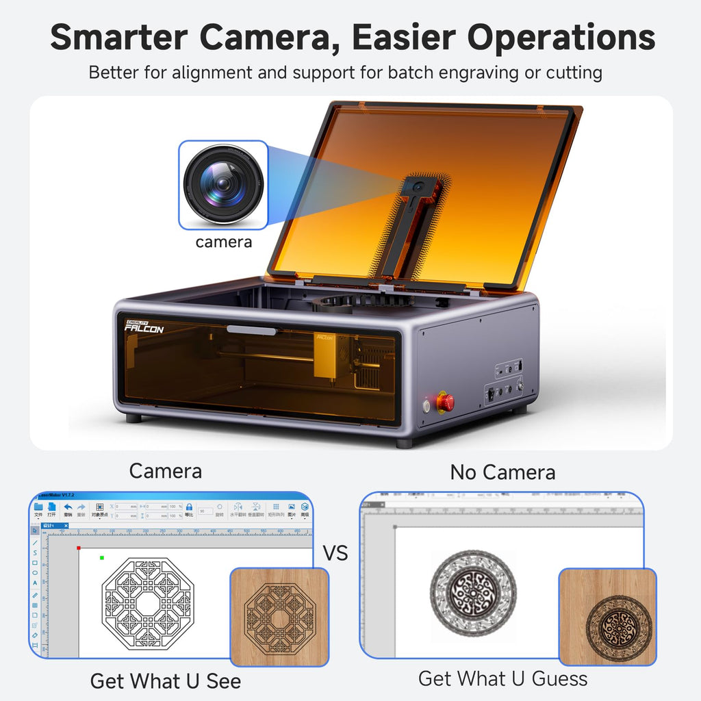 Creality - Falcon A1 10W Enclosed Laser Engraver & Cutter with HD Camera