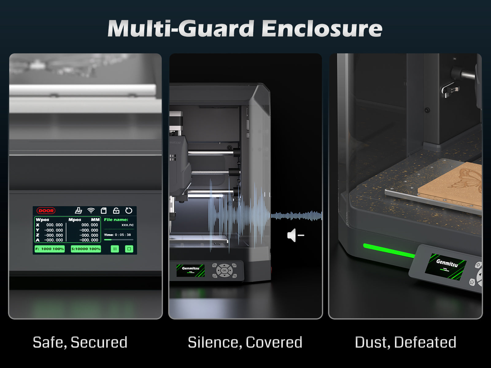 Genmitsu - Cubiko Smart Enclosed Desktop CNC Router & Multi-Tool Machine
