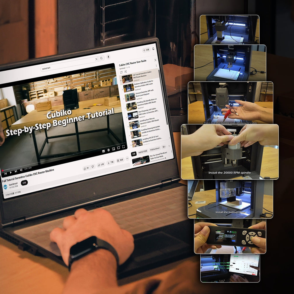 Genmitsu - Cubiko Smart Enclosed Desktop CNC Router & Multi-Tool Machine