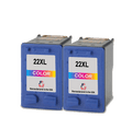 U.S. Remanufactured for HP 22XL (CH570AN) Color Twin Pack Ink Cartridges Twin Pack