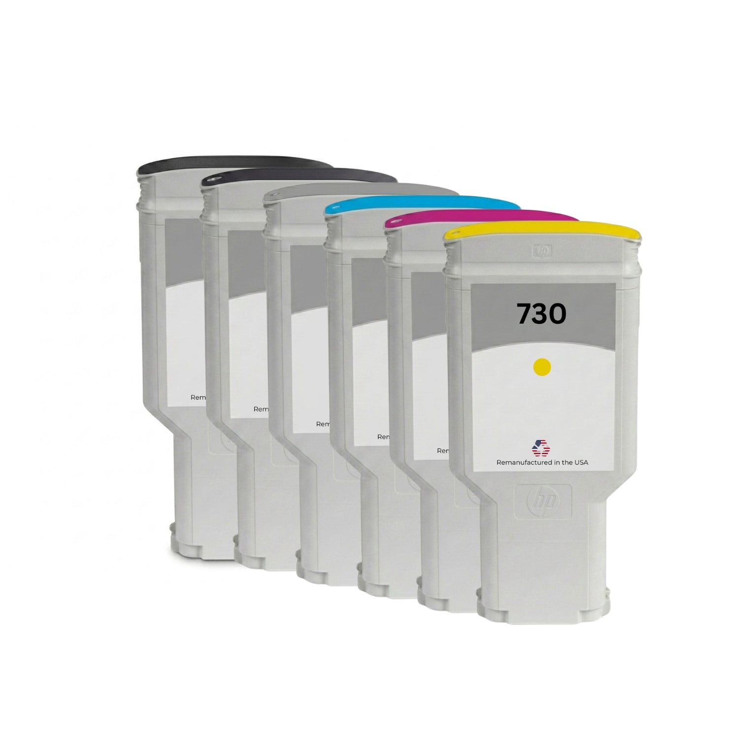 HP Compatible 730 U.S. Remanufactured 300ml Ink Cartridges (6-Pack)