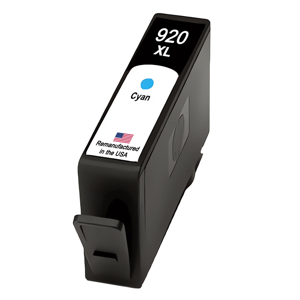 HP Compatible 920XL U.S. Remanufactured High Yield Cyan Ink Cartridge (CD972AN)