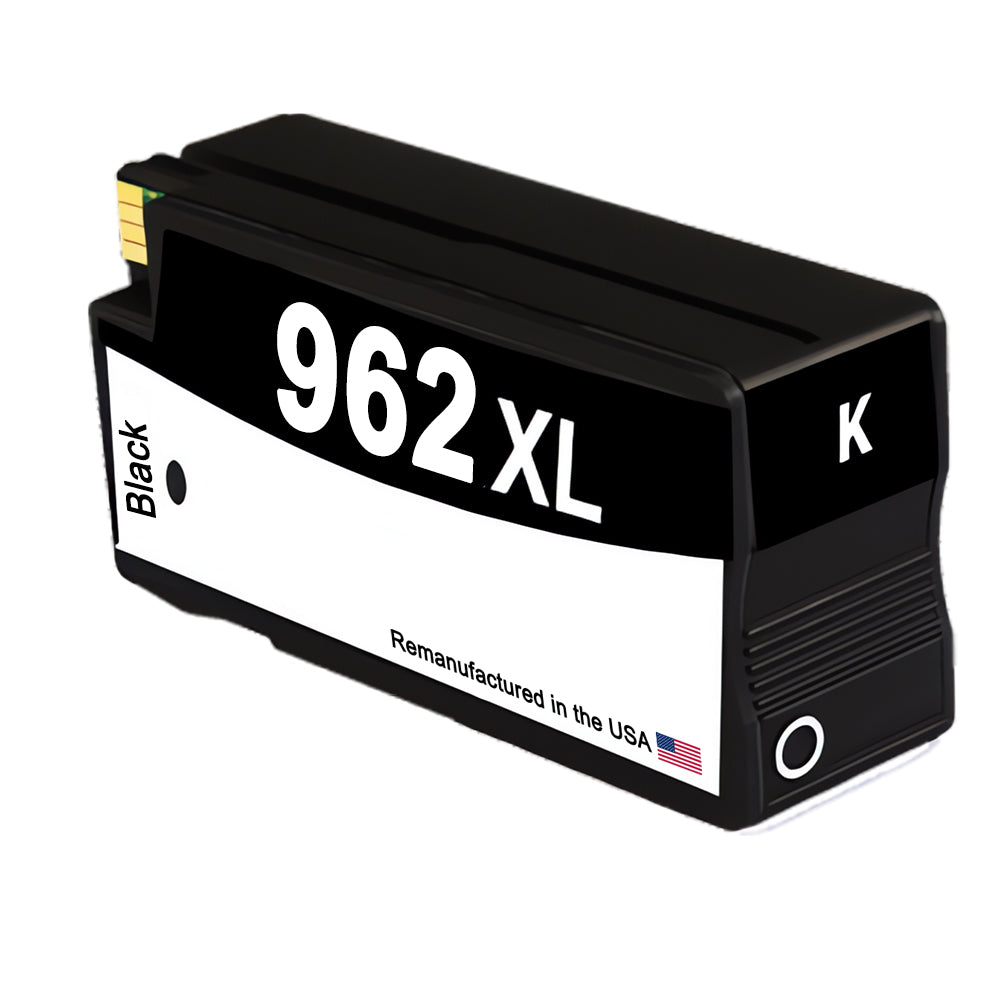 HP Compatible 962XL U.S. Remanufactured High Yield Black Ink Cartridge (3JA03AN)