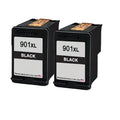 U.S. Remanufactured for HP 901XL (CC654AN) Black Twin Pack Ink Cartridges