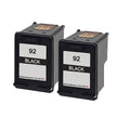 U.S. Remanufactured for HP 92 (C9362WN) Black Twin Pack Ink Cartridges