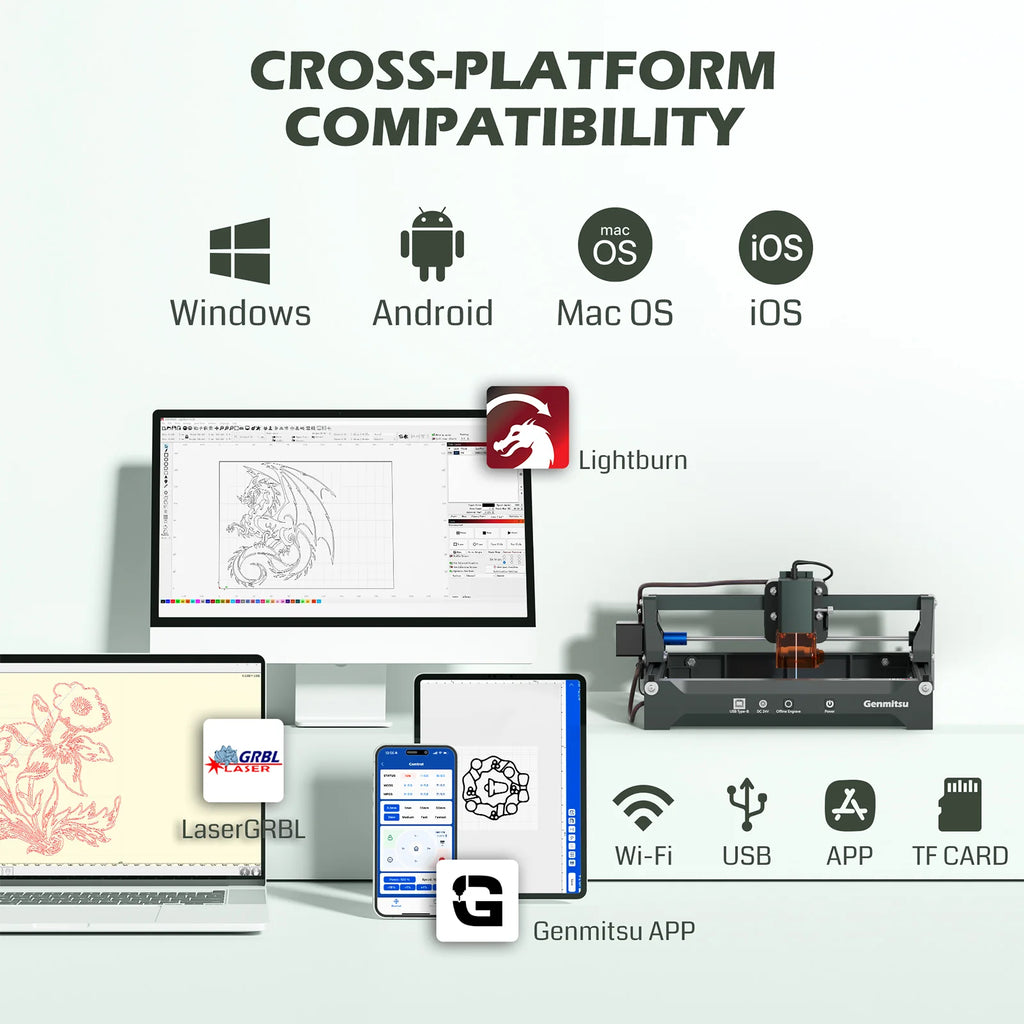 Genmitsu - Kortek Portable Enclosed Laser Engraver & Cutter