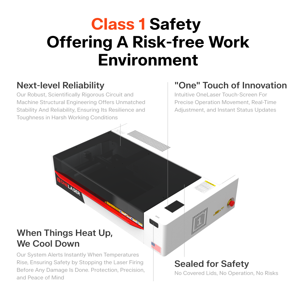 OneLaser XT 55W CO₂ Performance Desktop Laser Engraver