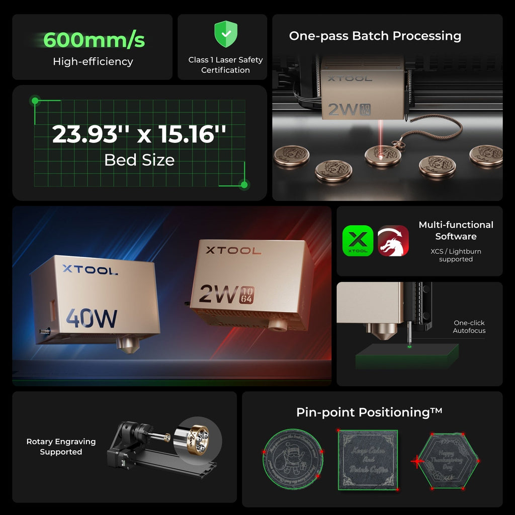 xTool S1 Enclosed Laser Engraver & 1064nm IR Module Kit
