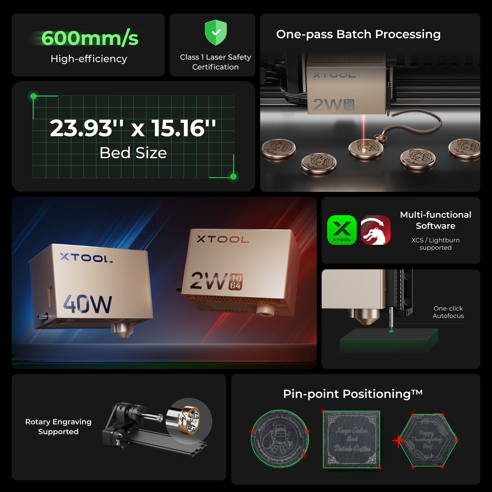 xTool S1 Enclosed Laser Engraver & 1064nm IR Module Kit