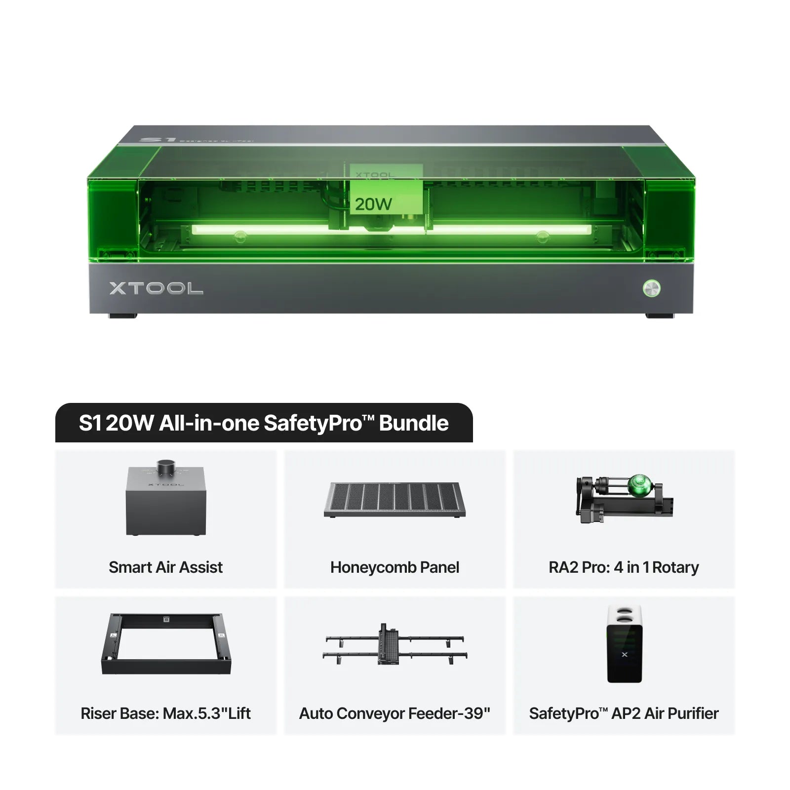 xTool S1 Enclosed Diode Laser Cutter | High-Precision Desktop Laser