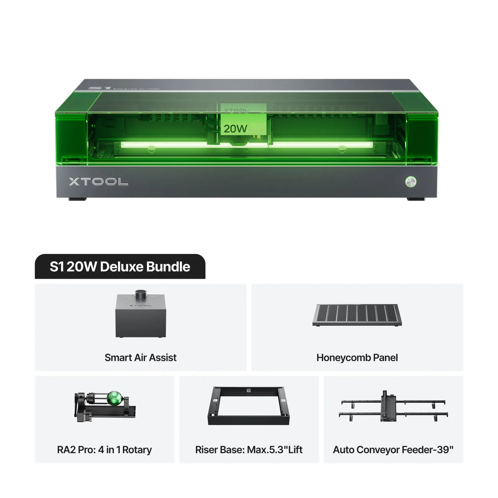 xTool S1 Enclosed Diode Laser Cutter | High-Precision Desktop Laser
