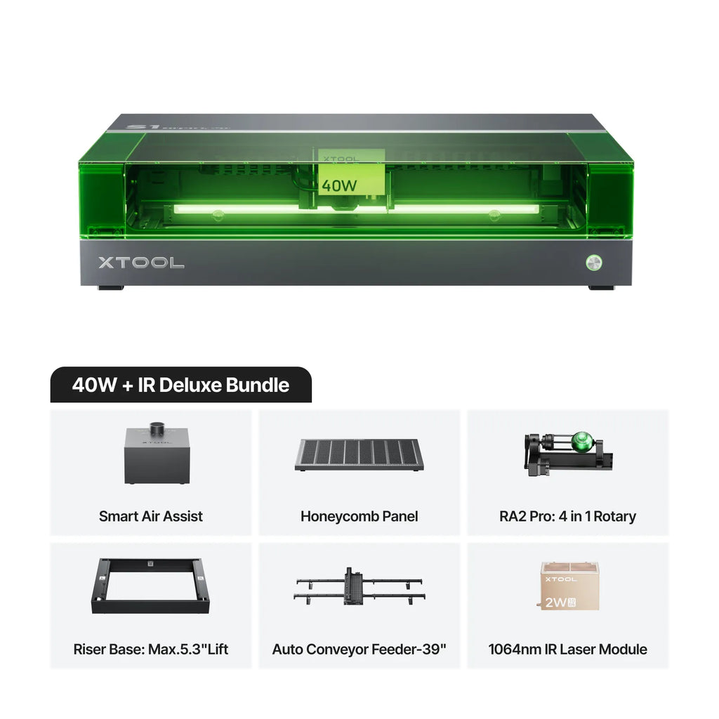 xTool S1 Enclosed Laser Engraver & 1064nm IR Module Kit