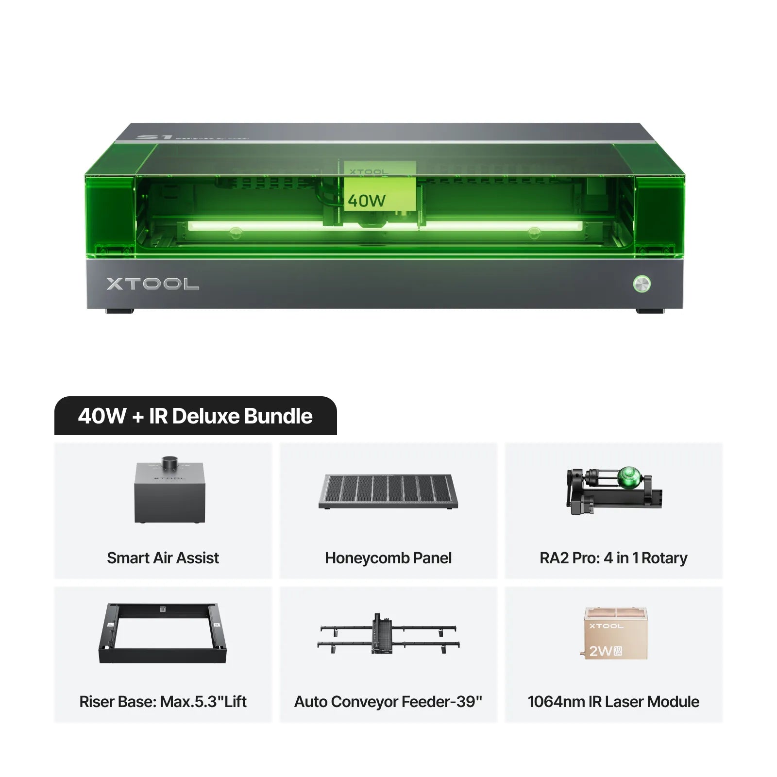 xTool S1 Enclosed Laser Engraver & 1064nm IR Module Kit