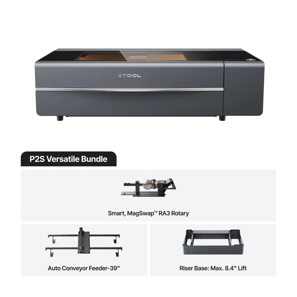 xTool P2S 55W Desktop CO2 Laser Cutter | Intelligent Large Format
