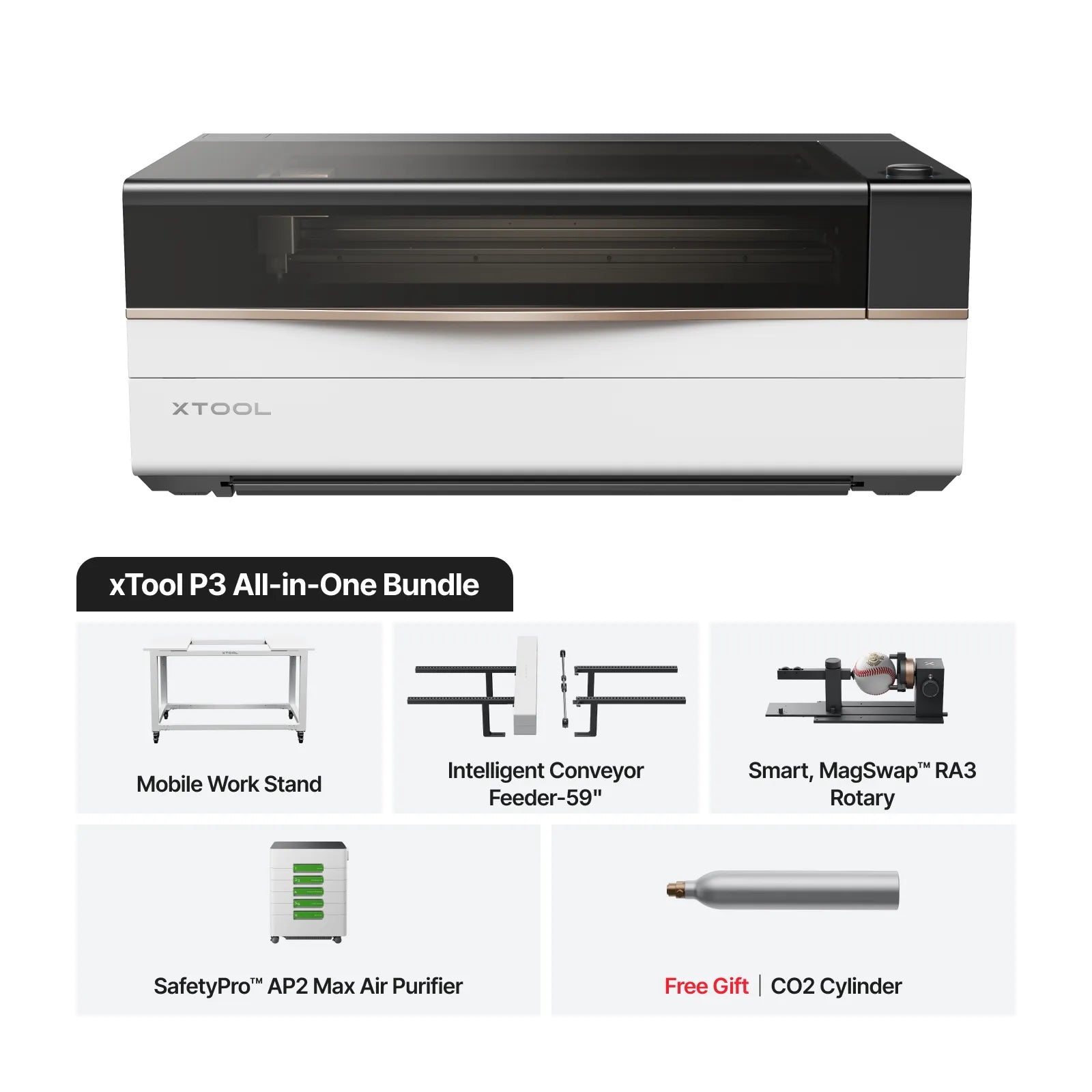 xTool P3 80W CO2 Laser Cutter | Flagship Large Format & Automation